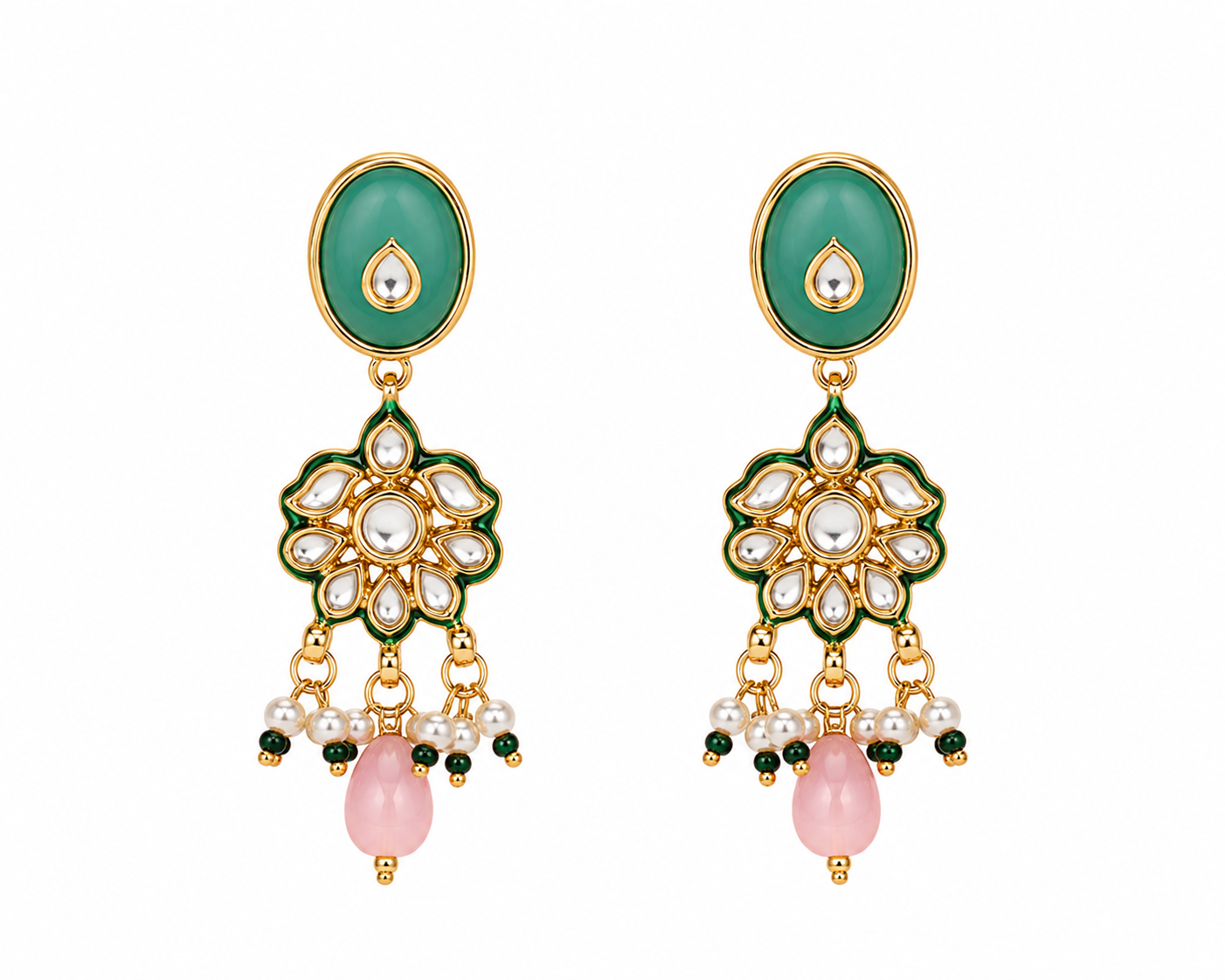 Pastel Kundan Floral Choker Set