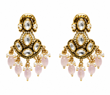 Kundan Pastel Pink Beaded Choker Set
