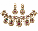 Ruby Kundan Statement Necklace Set