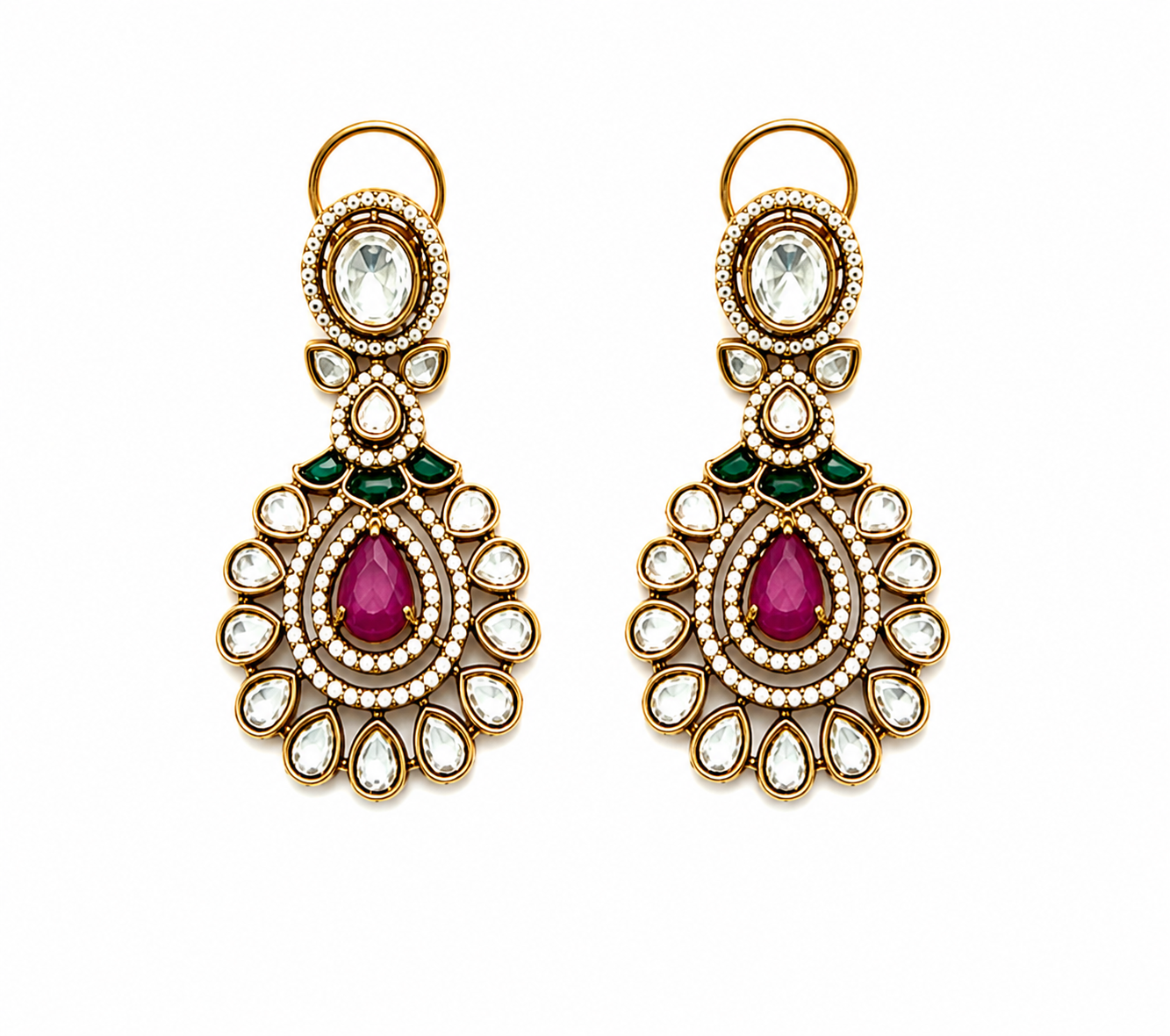 Ruby Kundan Statement Necklace Set
