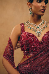 Emerald Layered Statement Necklace Set