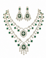 Emerald Layered Statement Necklace Set