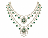 Emerald Layered Statement Necklace Set