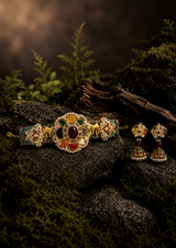 Navratna Floral Choker Set