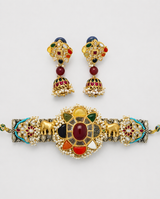 Navratna Floral Choker Set