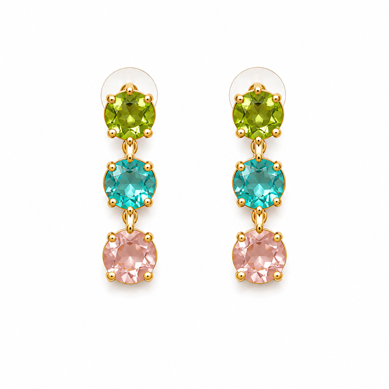 Multi-Coloured Floral Gemstone Necklace Set