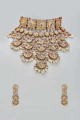 Royal Crescent Jaipuri Kundan Pearl Choker Set
