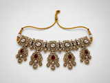 Ruby Polki Statement Choker Set