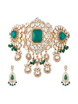Emerald Elegance Polki Choker Set