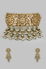 Noor Mahal Jaipuri Kundan Pearl Choker Set