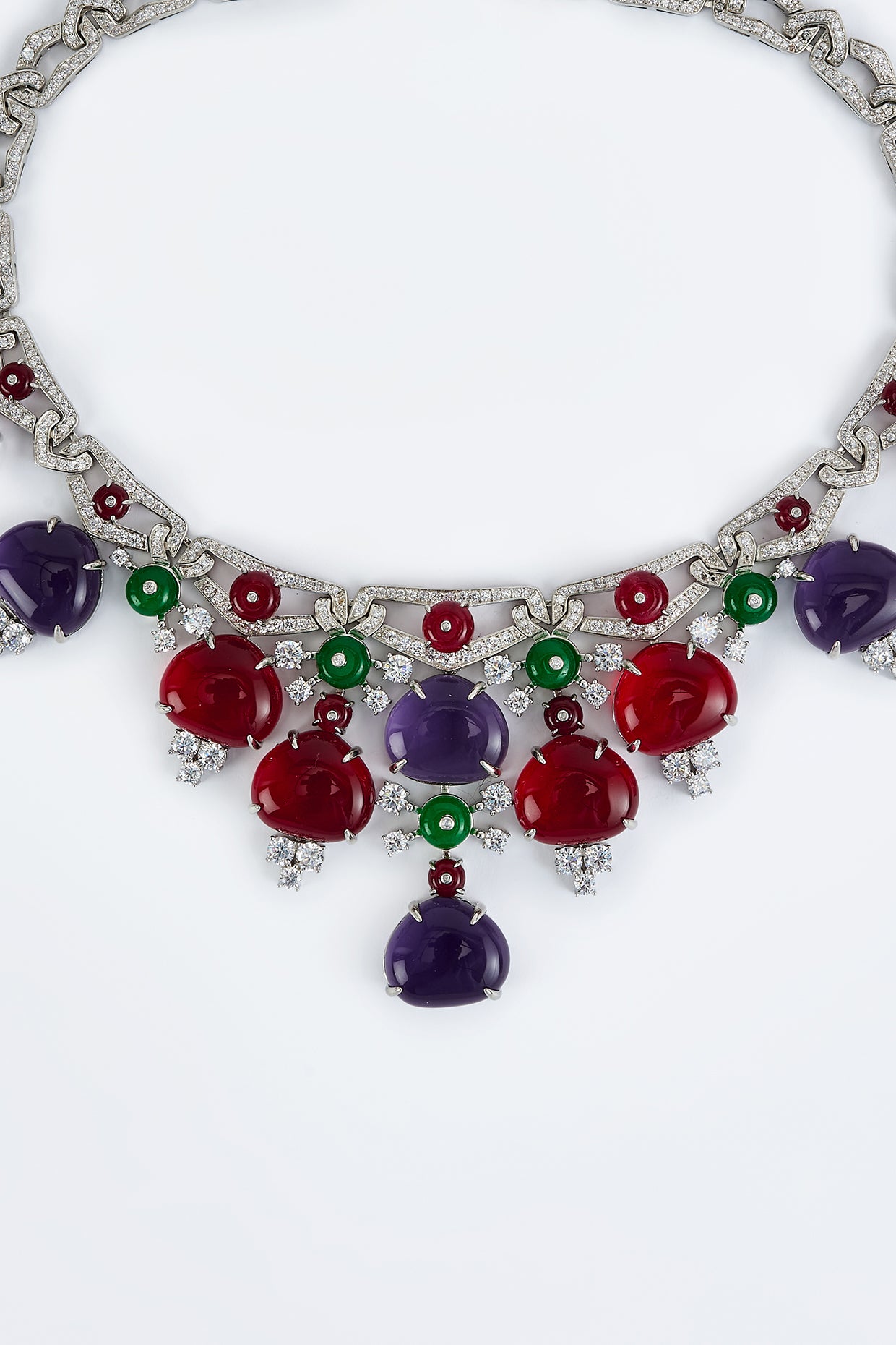 vivinia BY VIDHI MEHRA Florence Silver Plated Multi Womens Contemporary Short Necklace Set (Freesize)