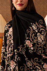 Victorian Love | Embroidered Wool Silk Stole