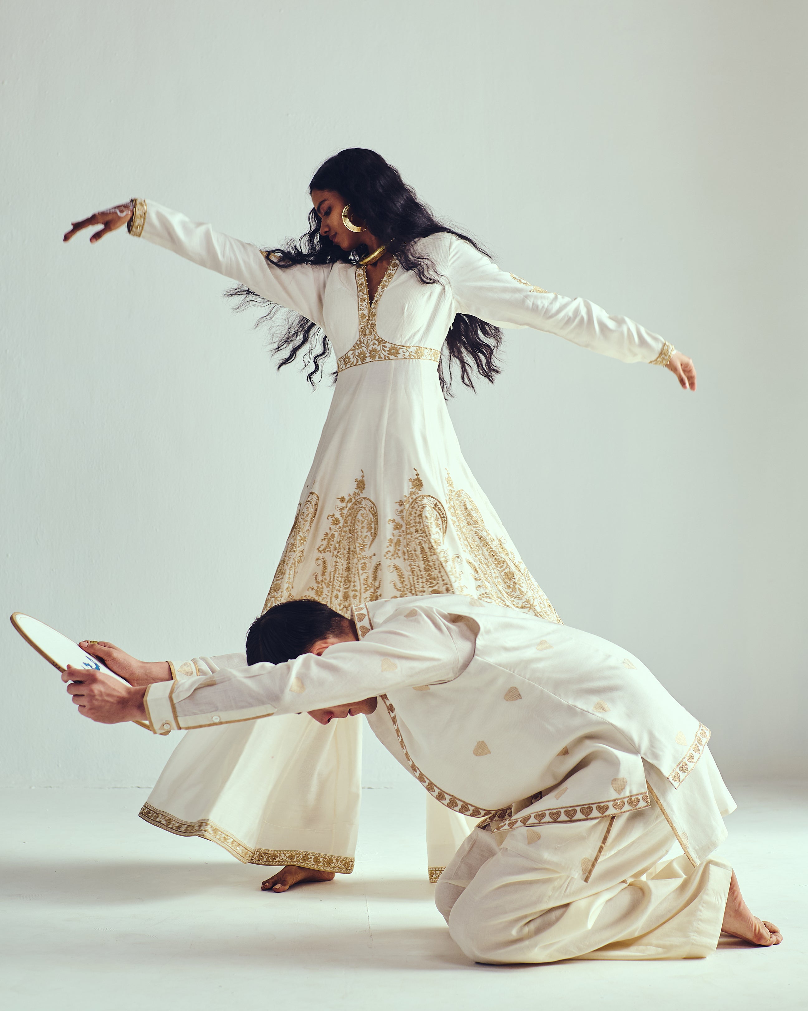 Placed Paisley Sharara Anarkali