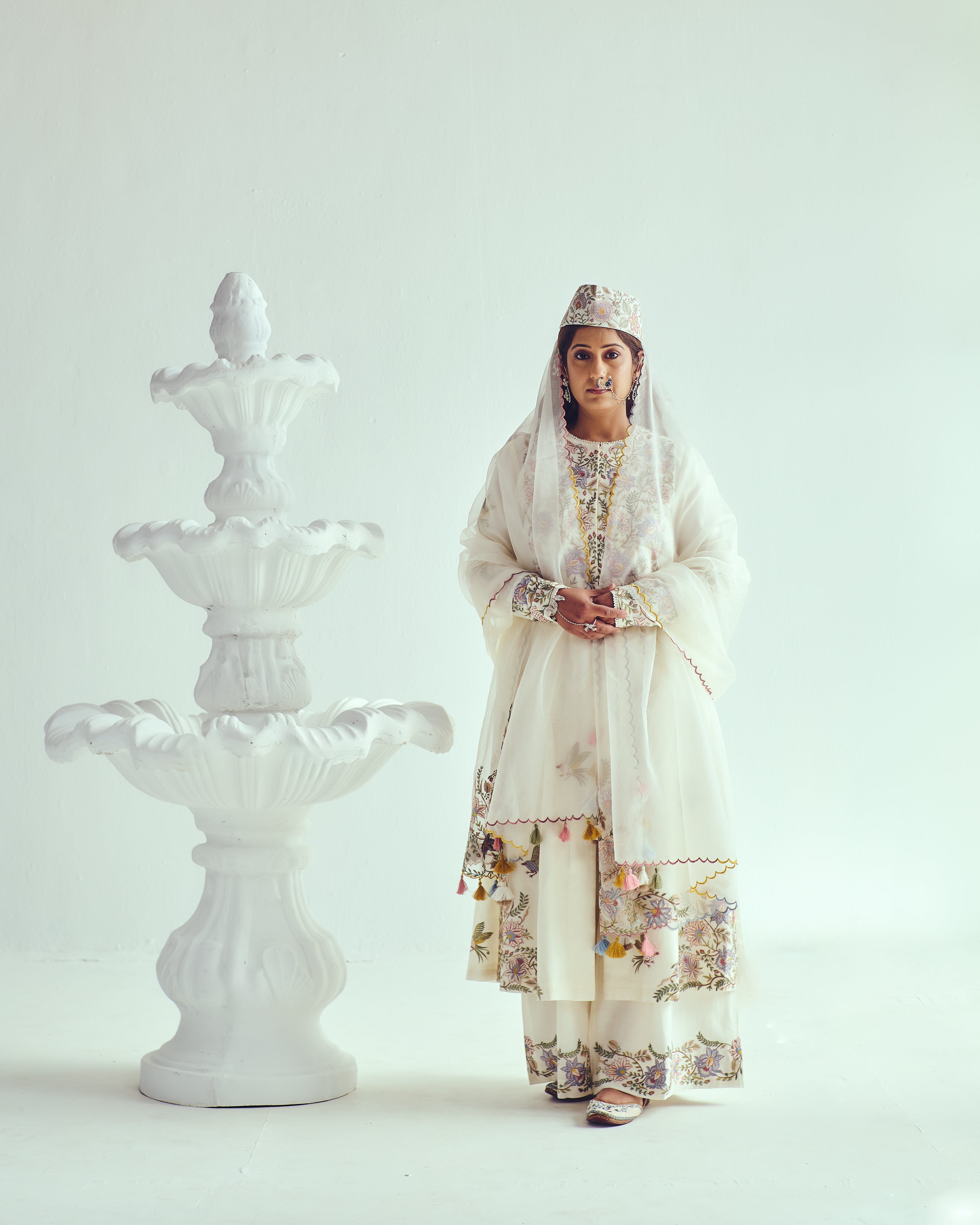 Hovering Nightingale Jacket Anarkali