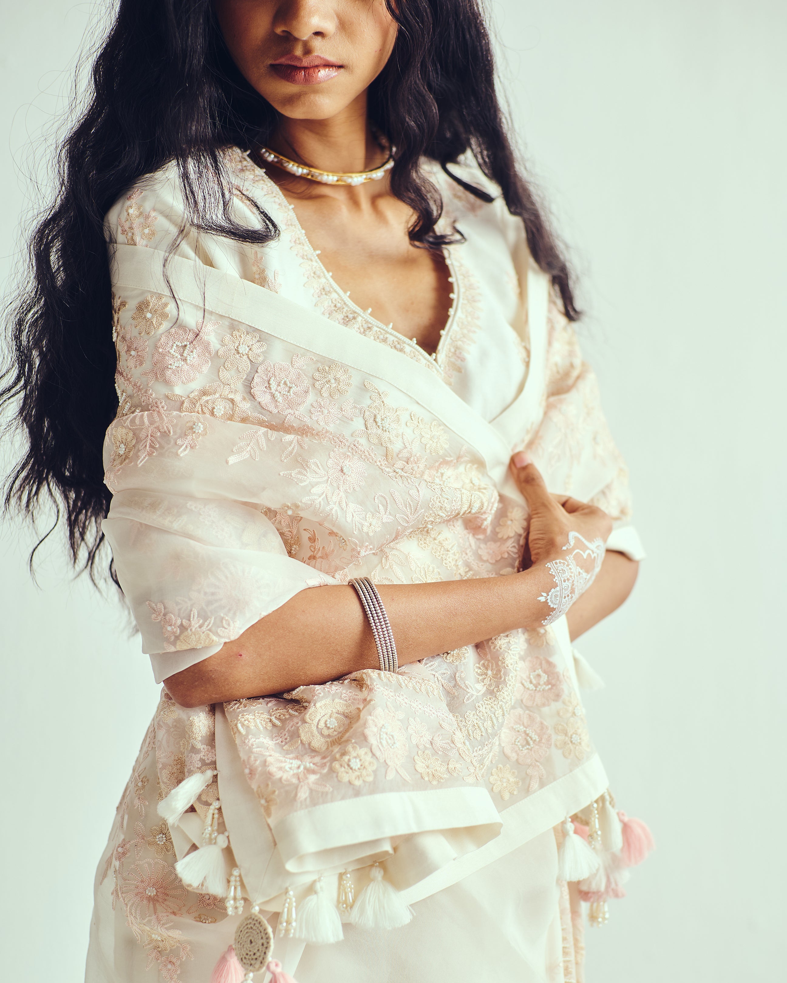 Kashidakari Saree Set