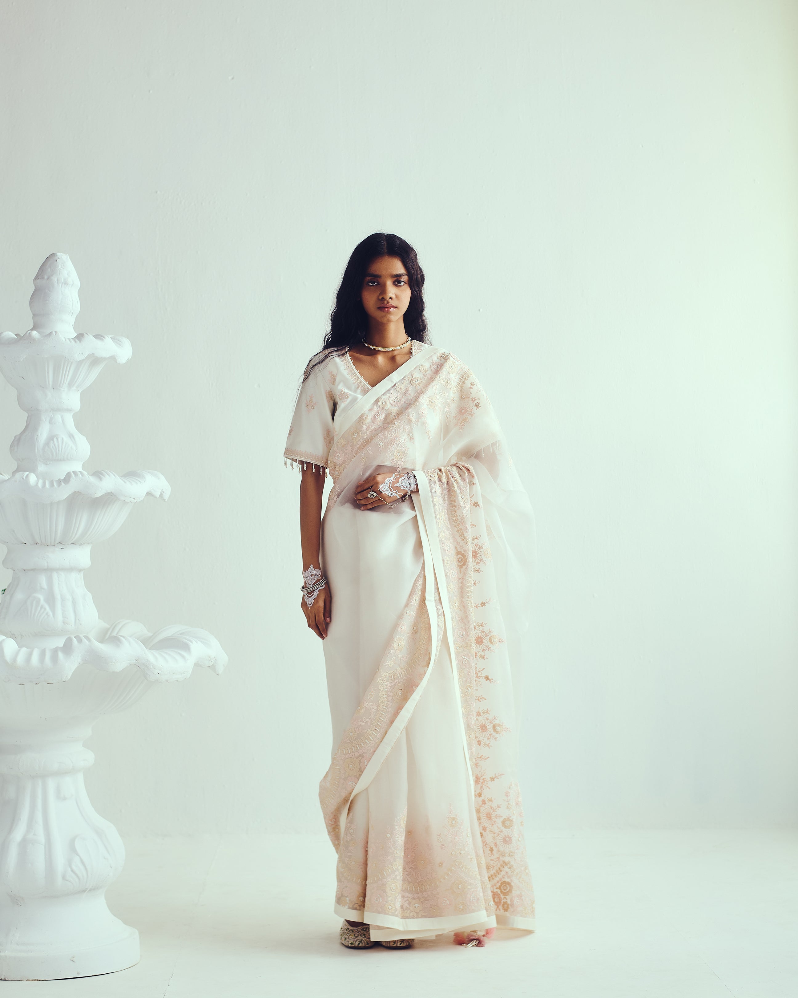 Kashidakari Saree Set