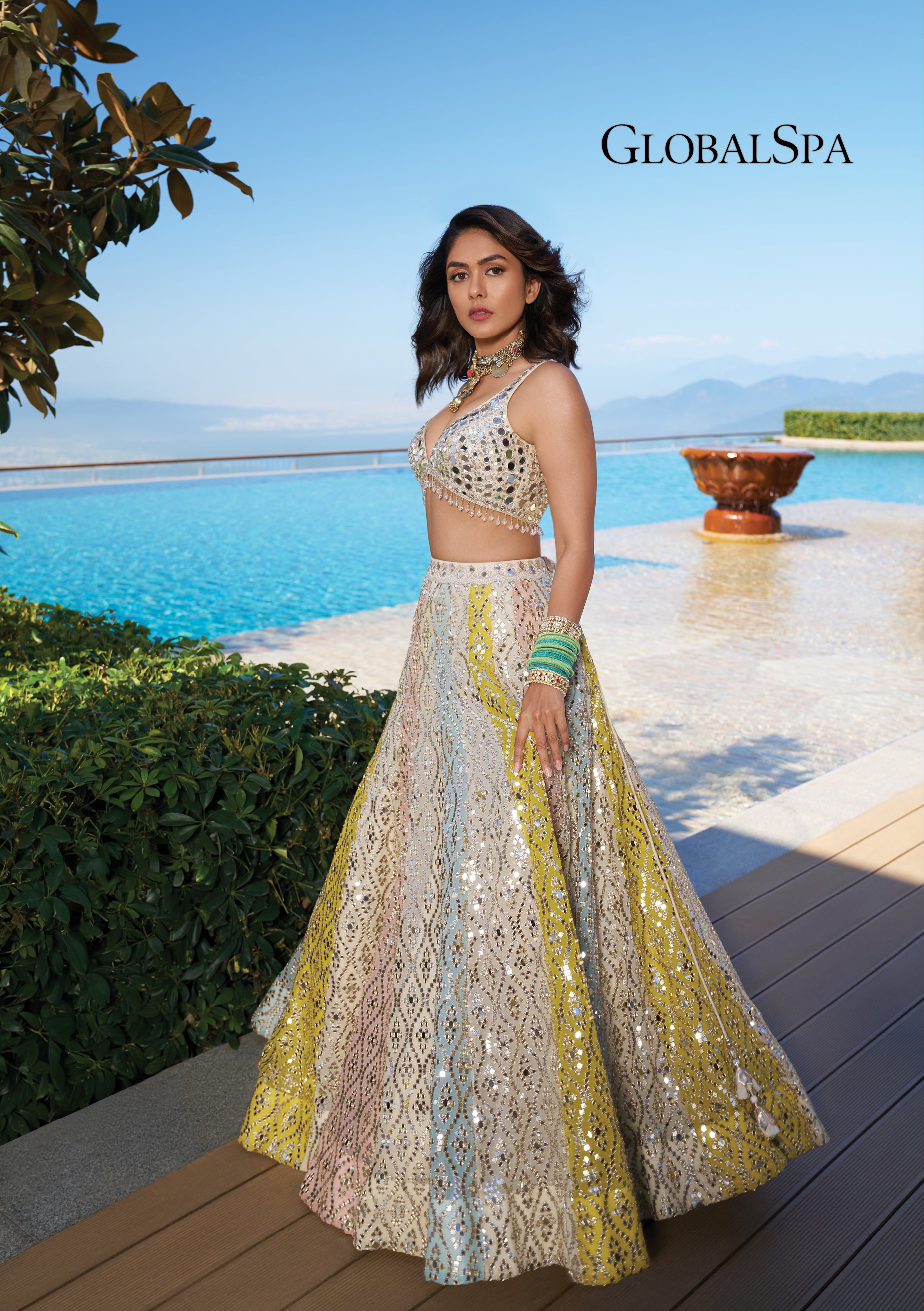 Mrunal Thakur in Ranjeeta Lehenga set