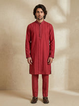 Linear Striped Kurta Set