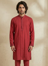Linear Striped Kurta Set