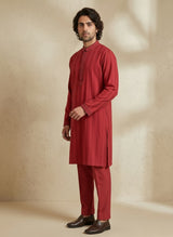 Linear Striped Kurta Set