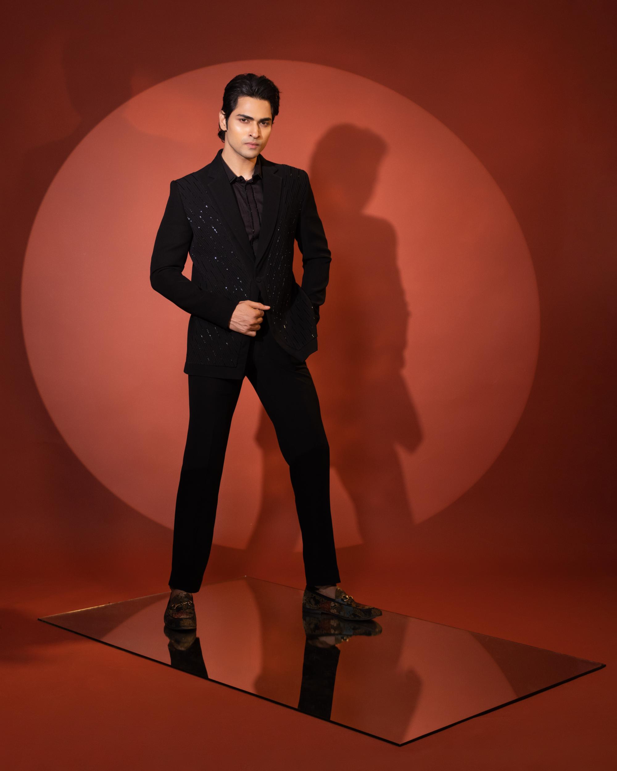 PINTUCK BLAZER SET