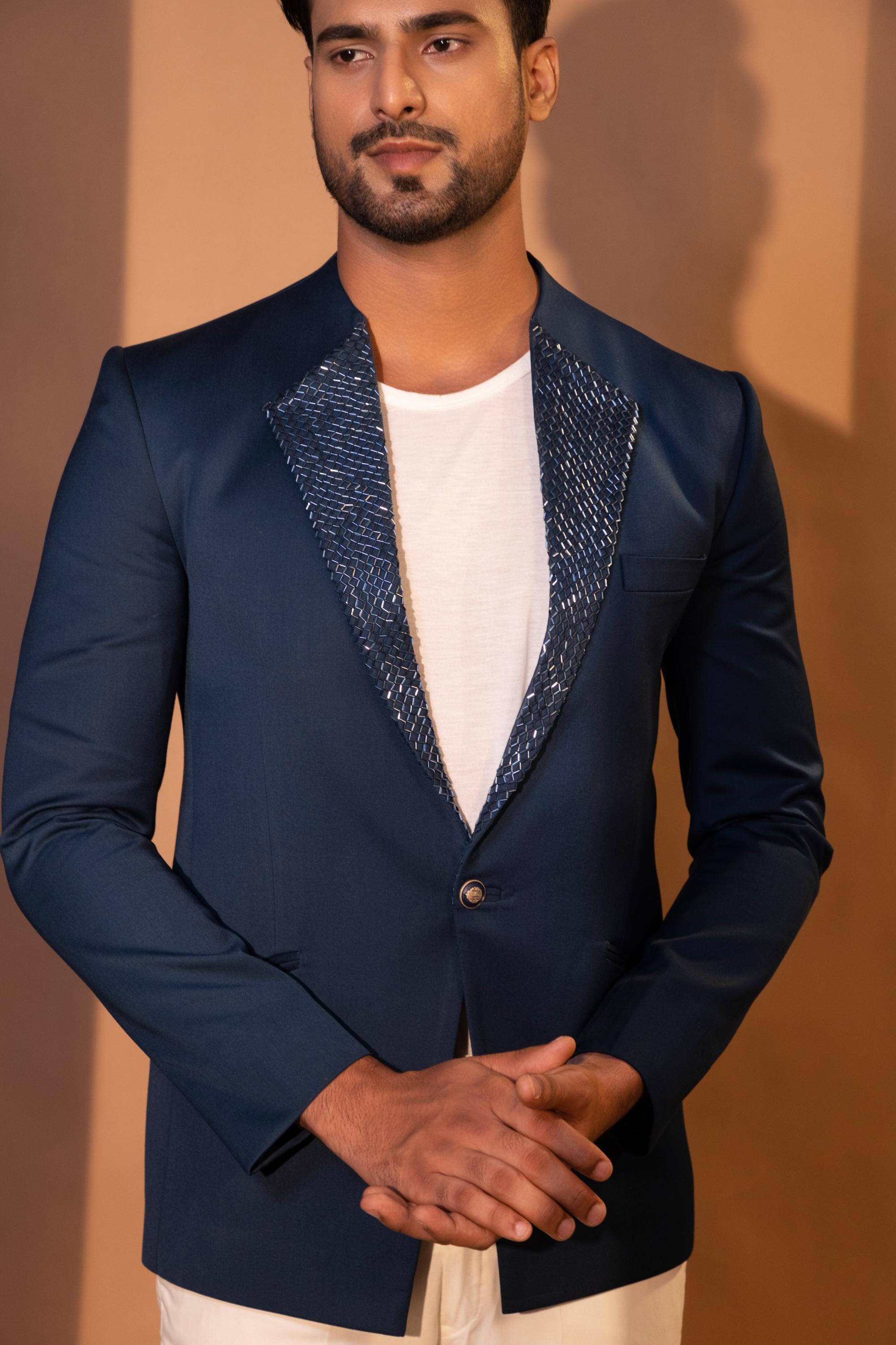 CASUAL TEAL BLAZER SET