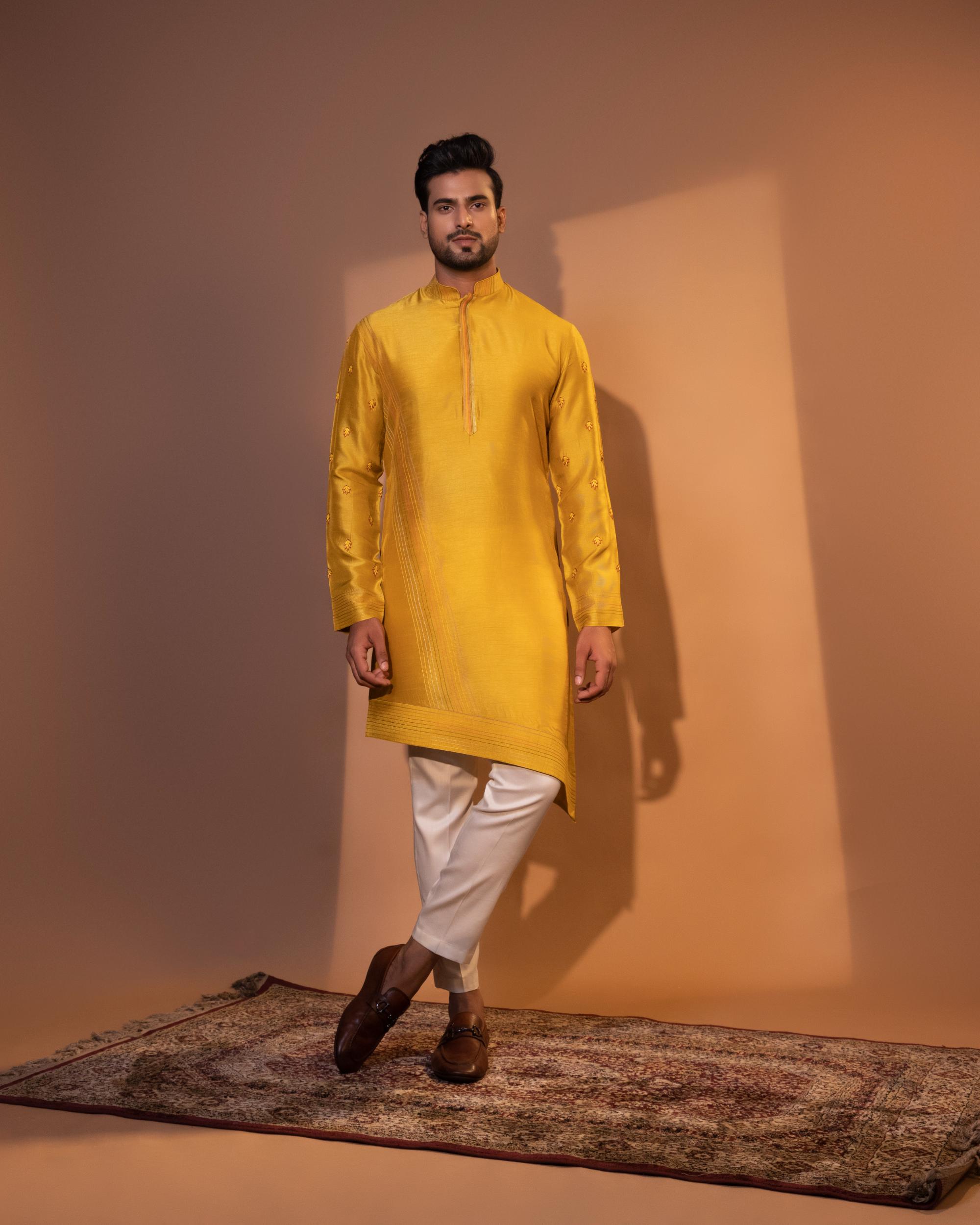 PEELI PALAK KURTA SET