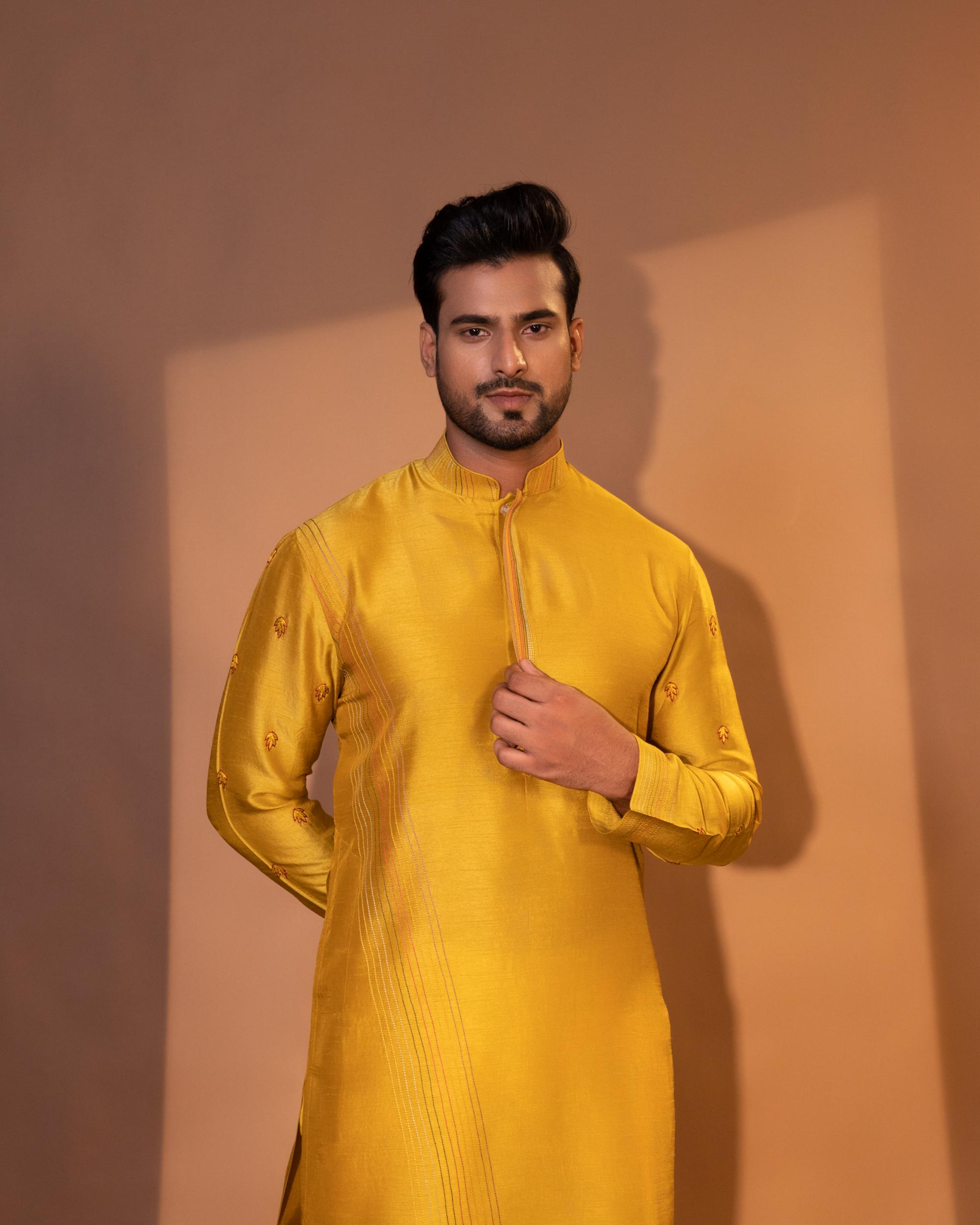 PEELI PALAK KURTA SET
