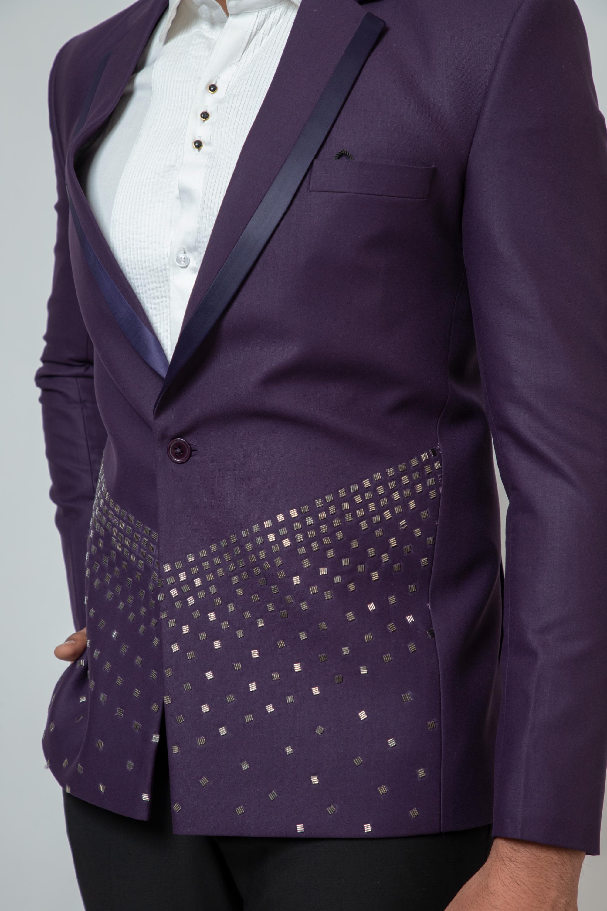 PURPLE BOX BLAZER SET