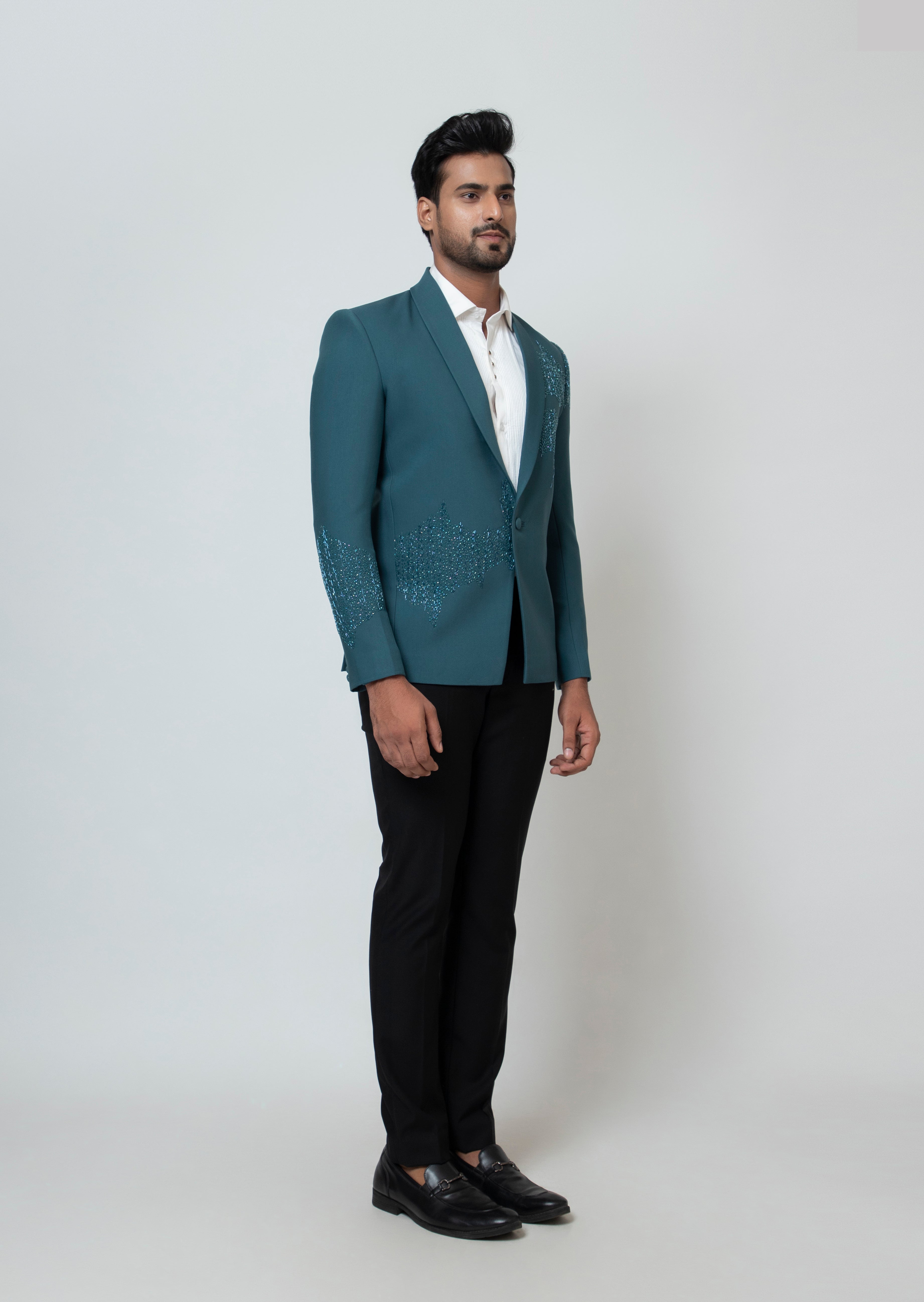 TEAL BLAZER SET
