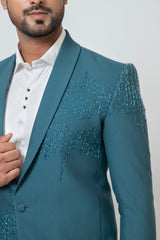 TEAL BLAZER SET