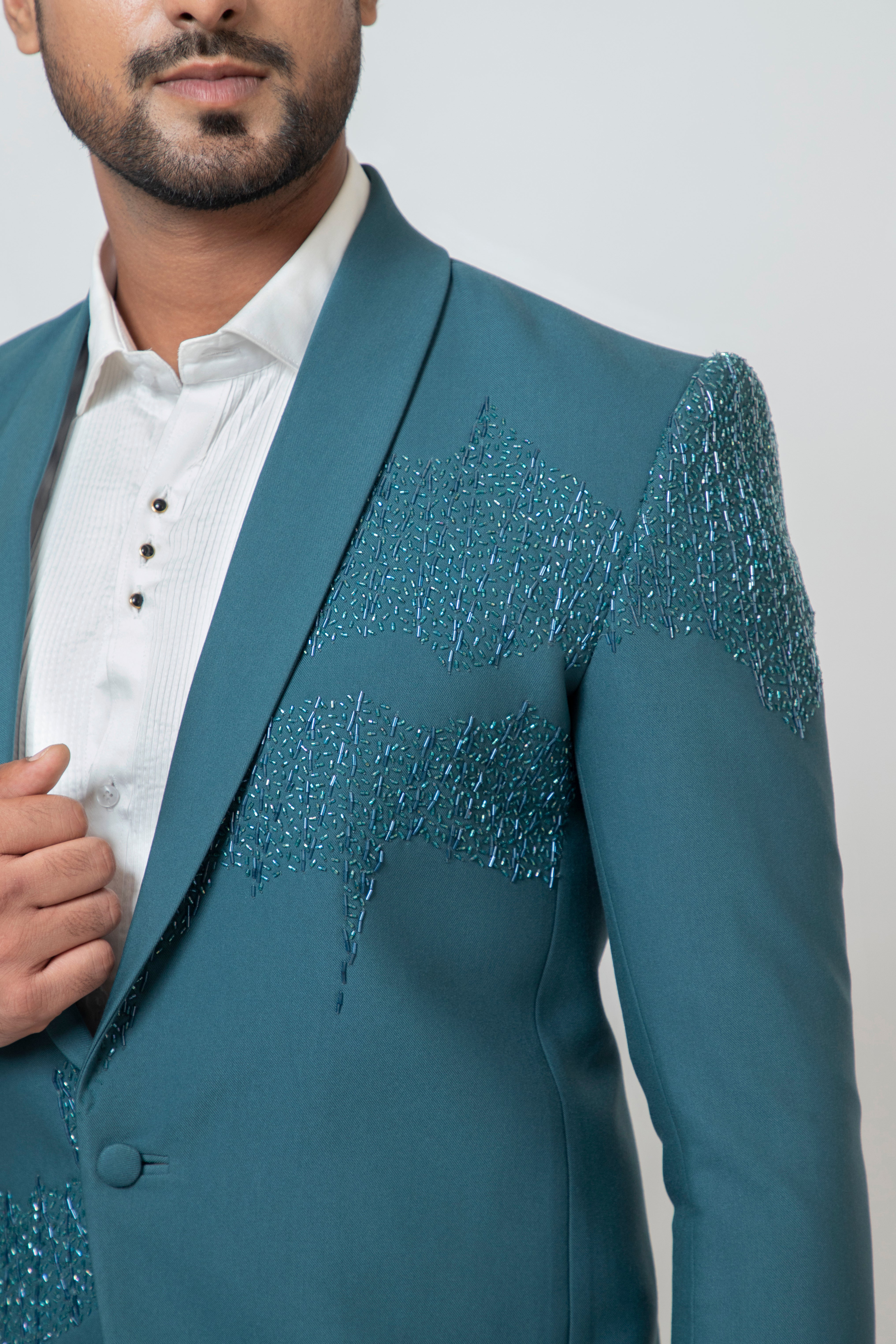 TEAL BLAZER SET