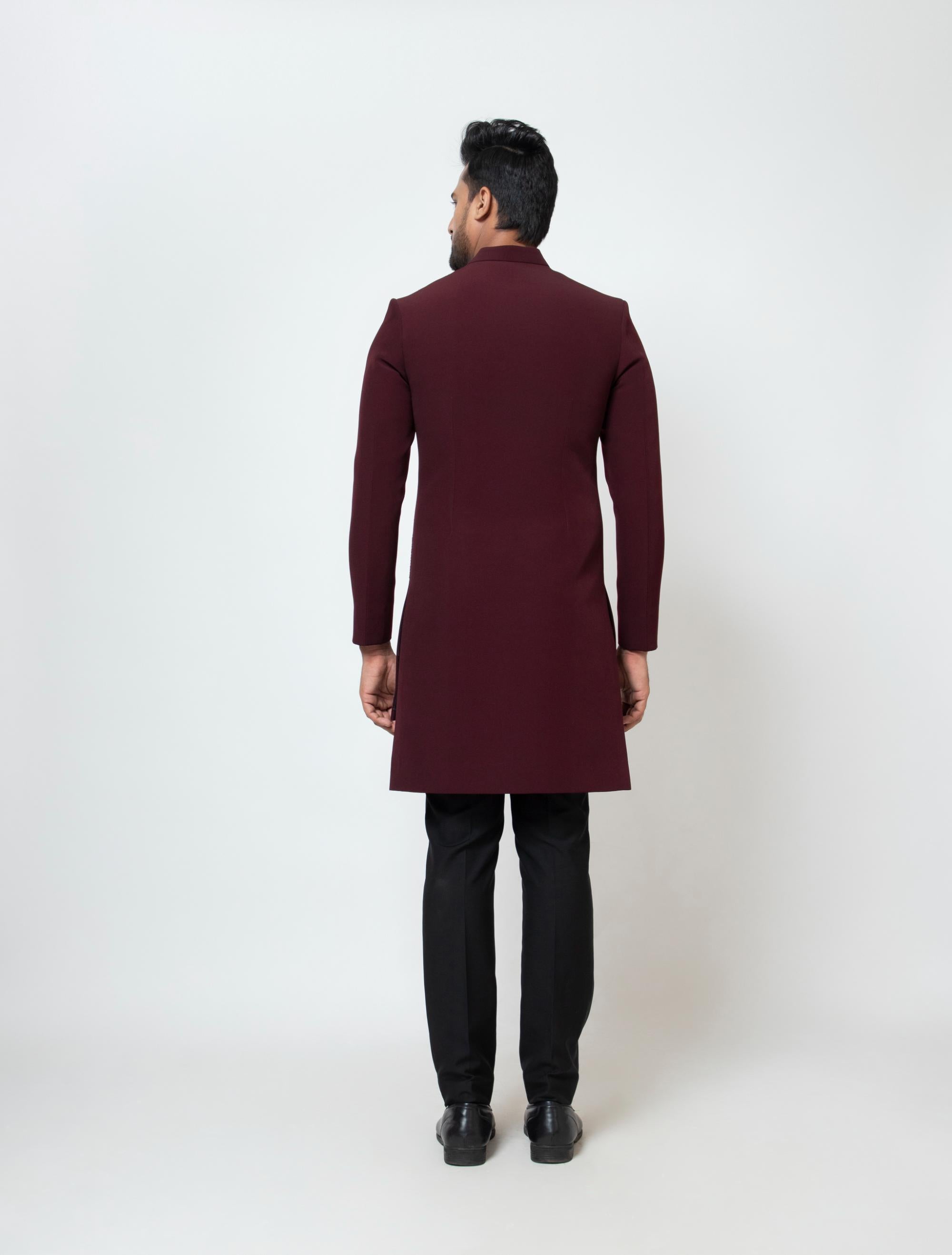 FOLDED LAPEL ACHKAN SET