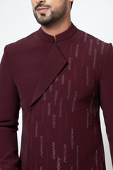 FOLDED LAPEL ACHKAN SET