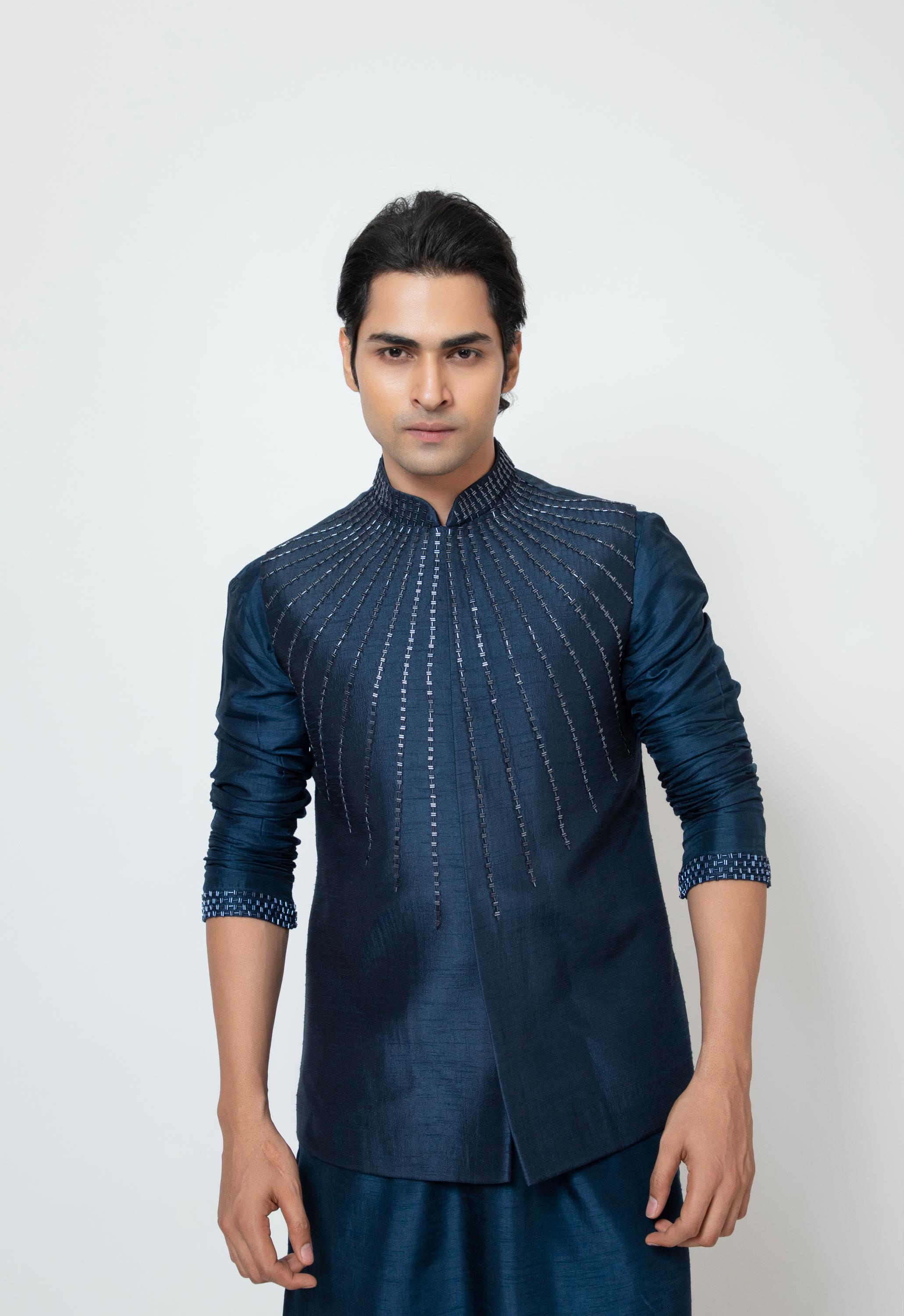 NAVY NIRVANA NEHRU SET