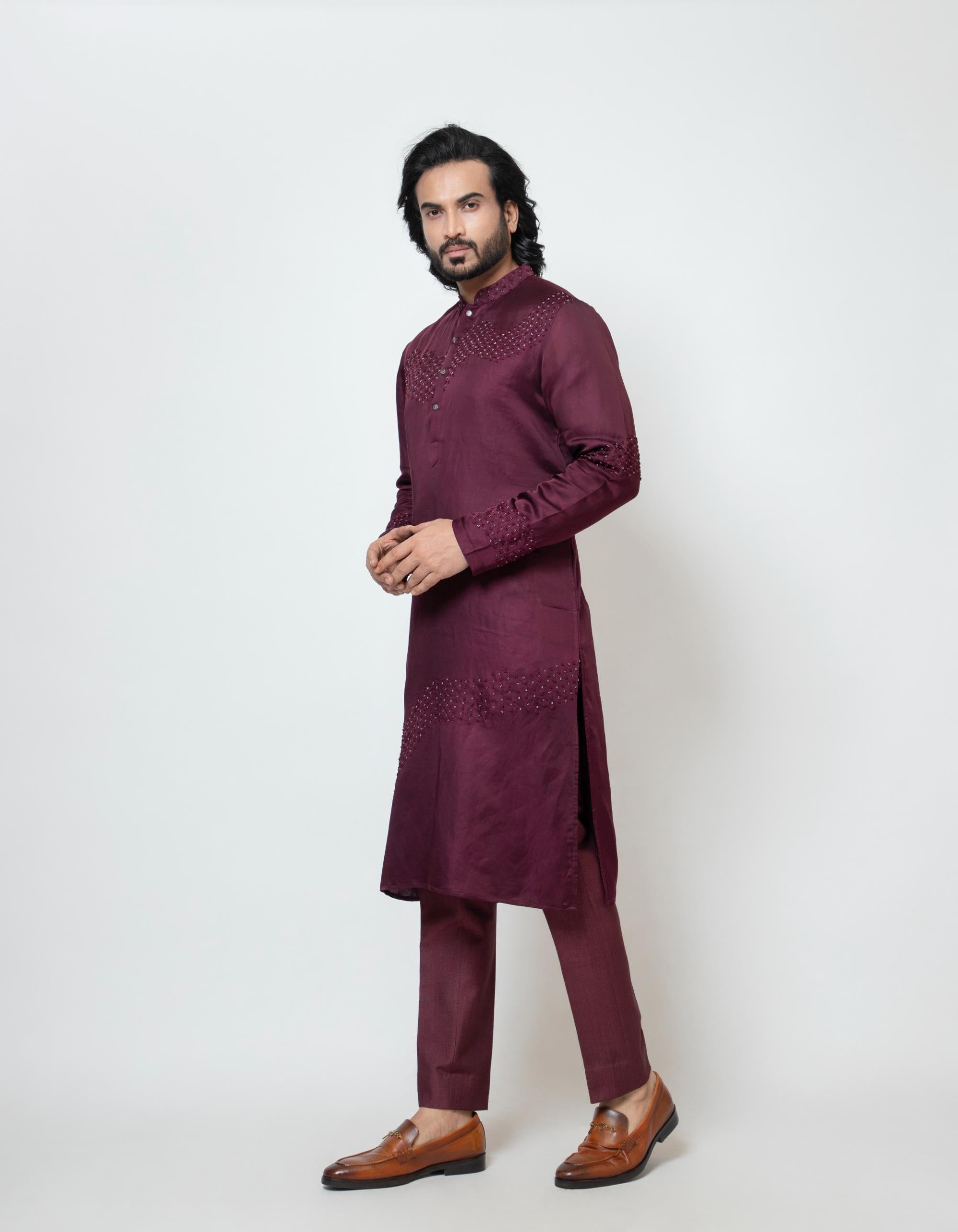 BURGUNDY BLISS KURTA SET