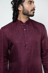 BURGUNDY BLISS KURTA SET