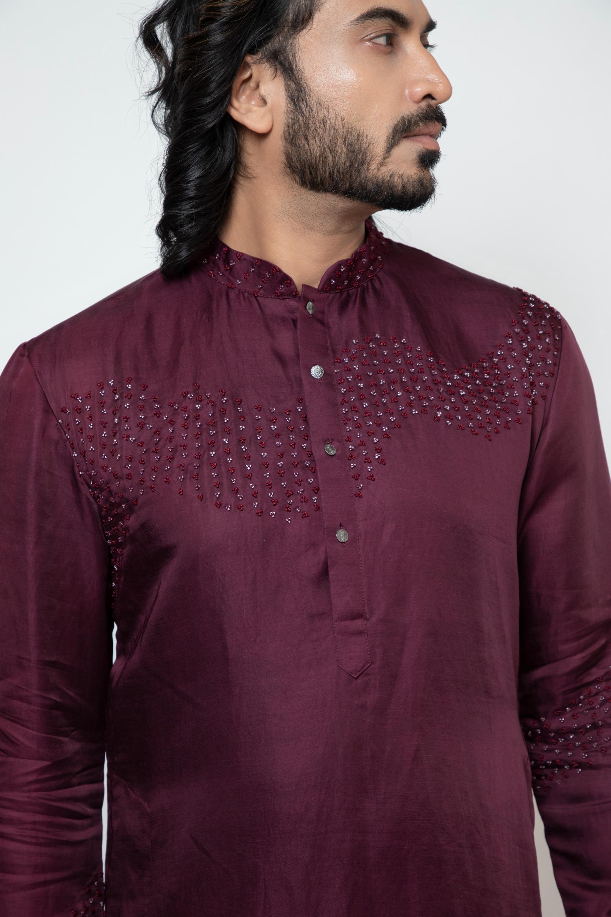 BURGUNDY BLISS KURTA SET