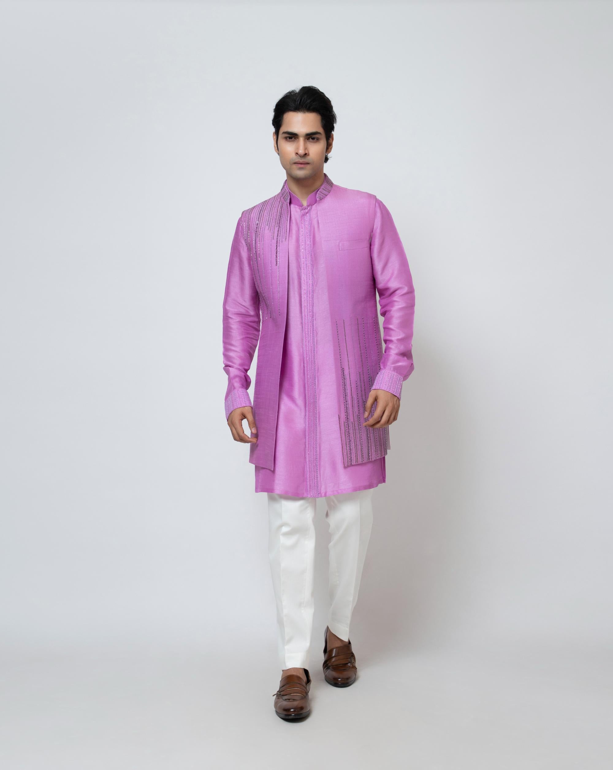 PURPLE REIGN LONG OPEN JACKET SET