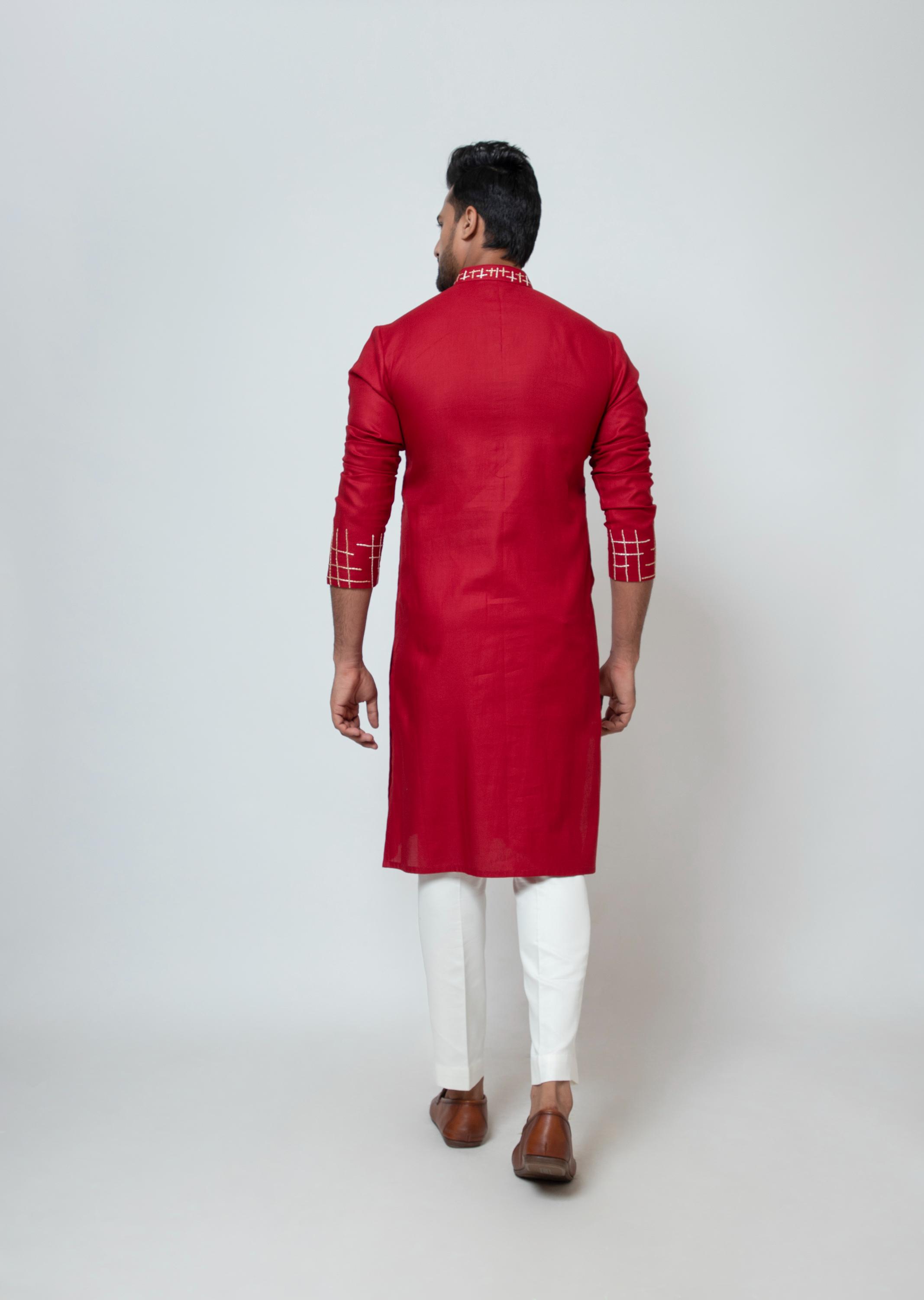 CRIMSON CHARM KURTA SET