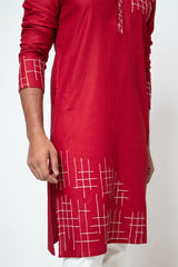CRIMSON CHARM KURTA SET