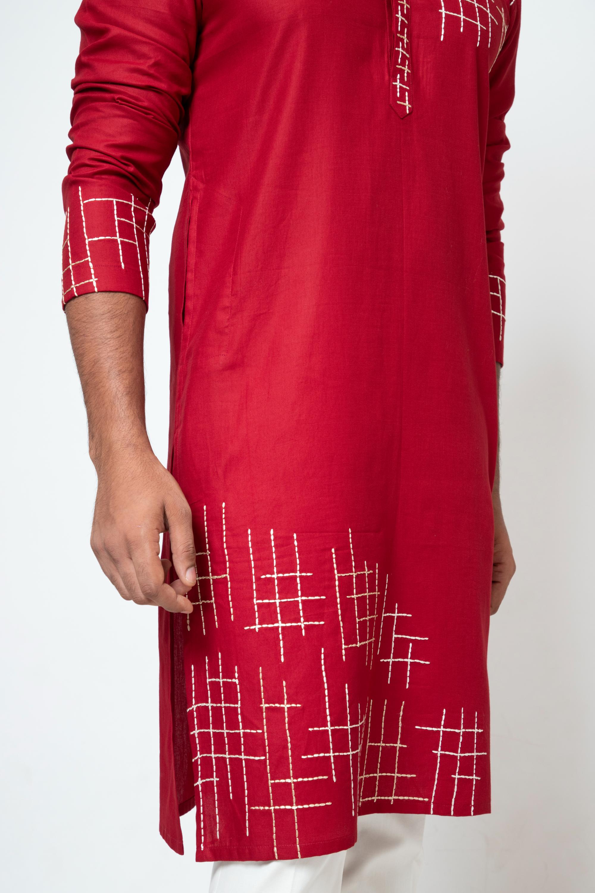 CRIMSON CHARM KURTA SET