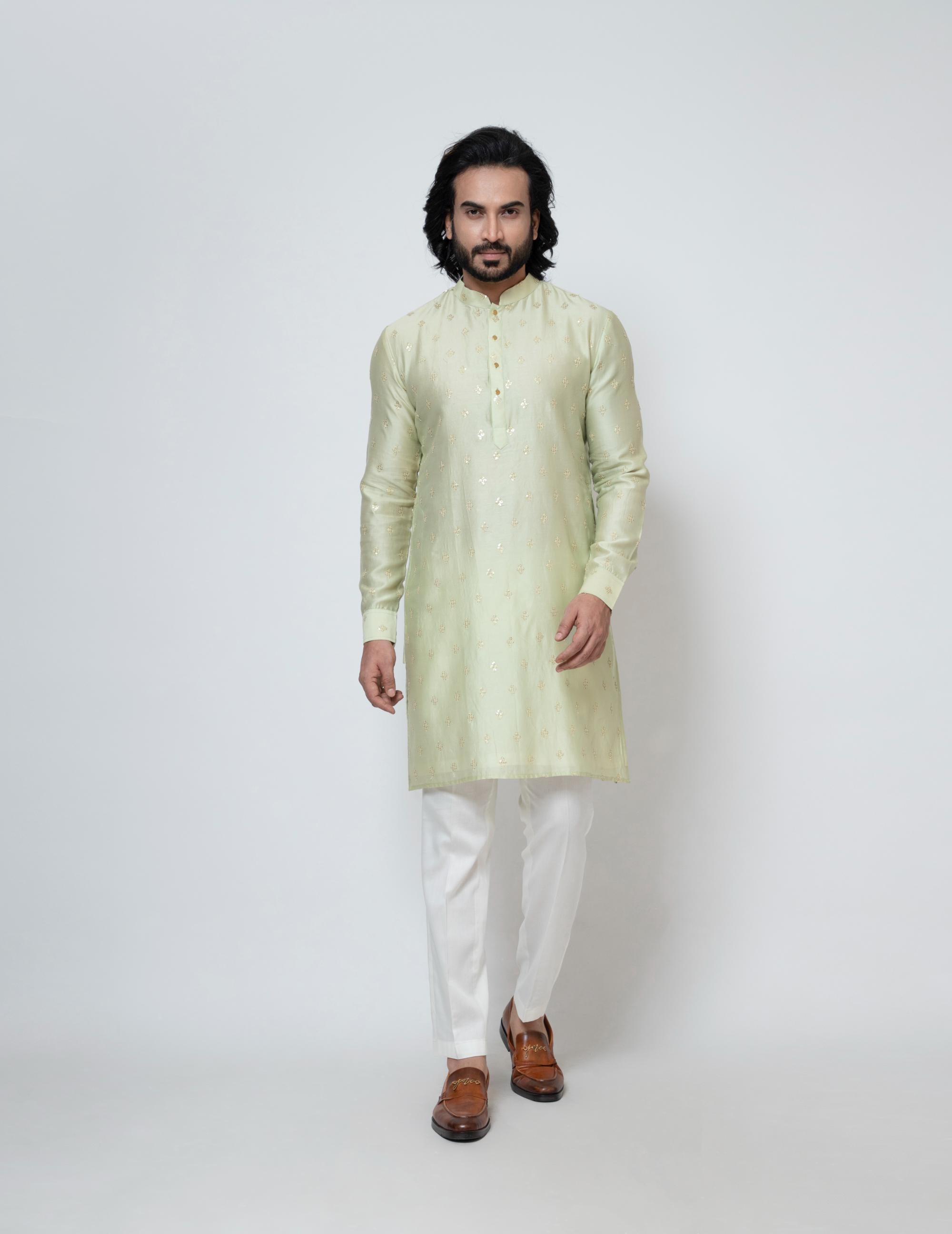 MINT BUTTERUP KURTA SET
