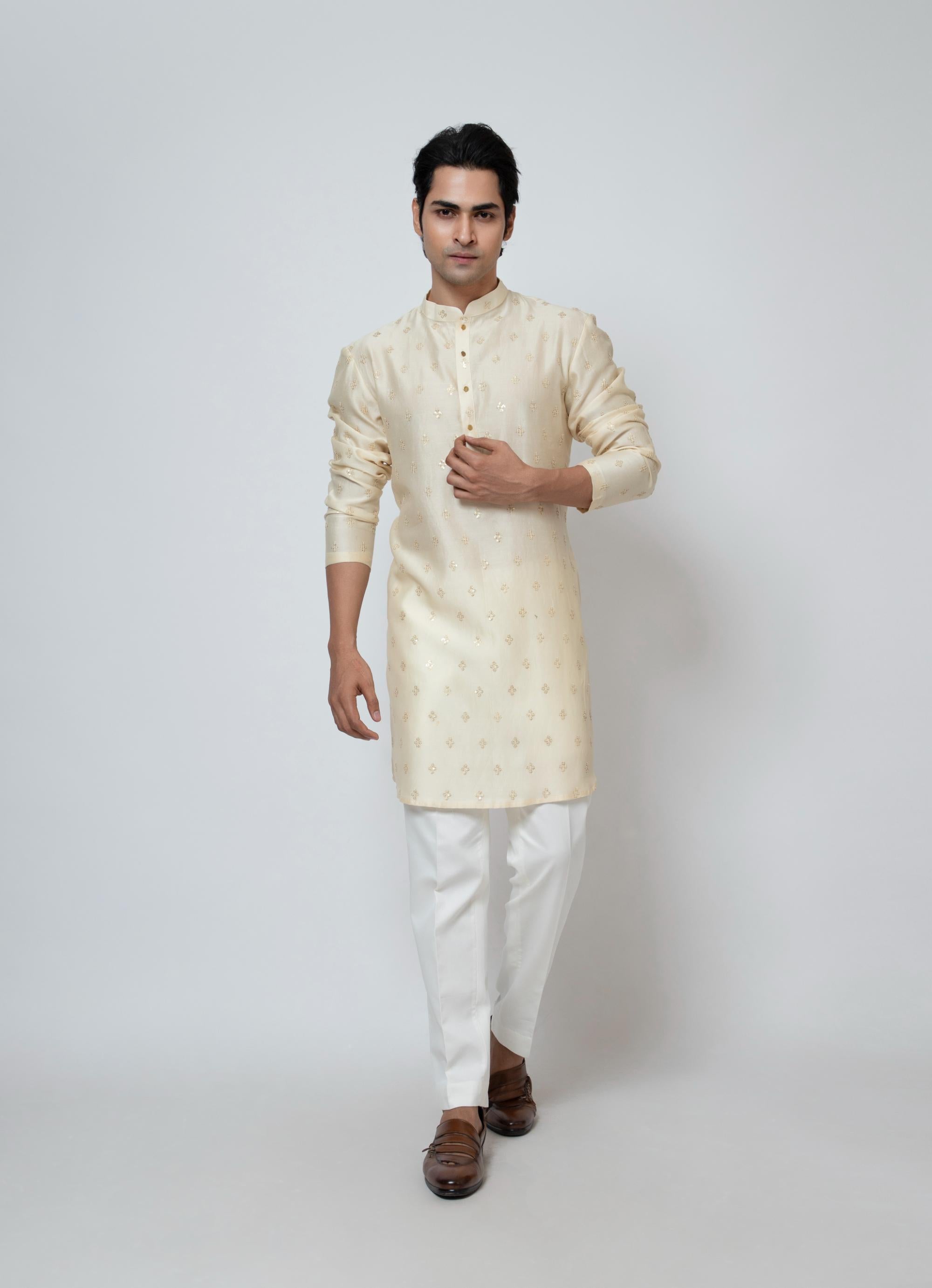 BEIGE BUTTERCUP KURTA SET