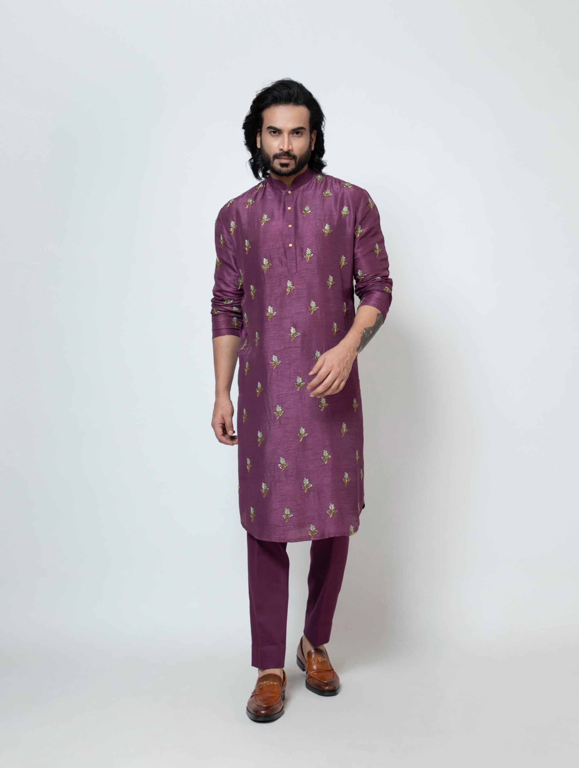 PLUM PETALS KURTA SET