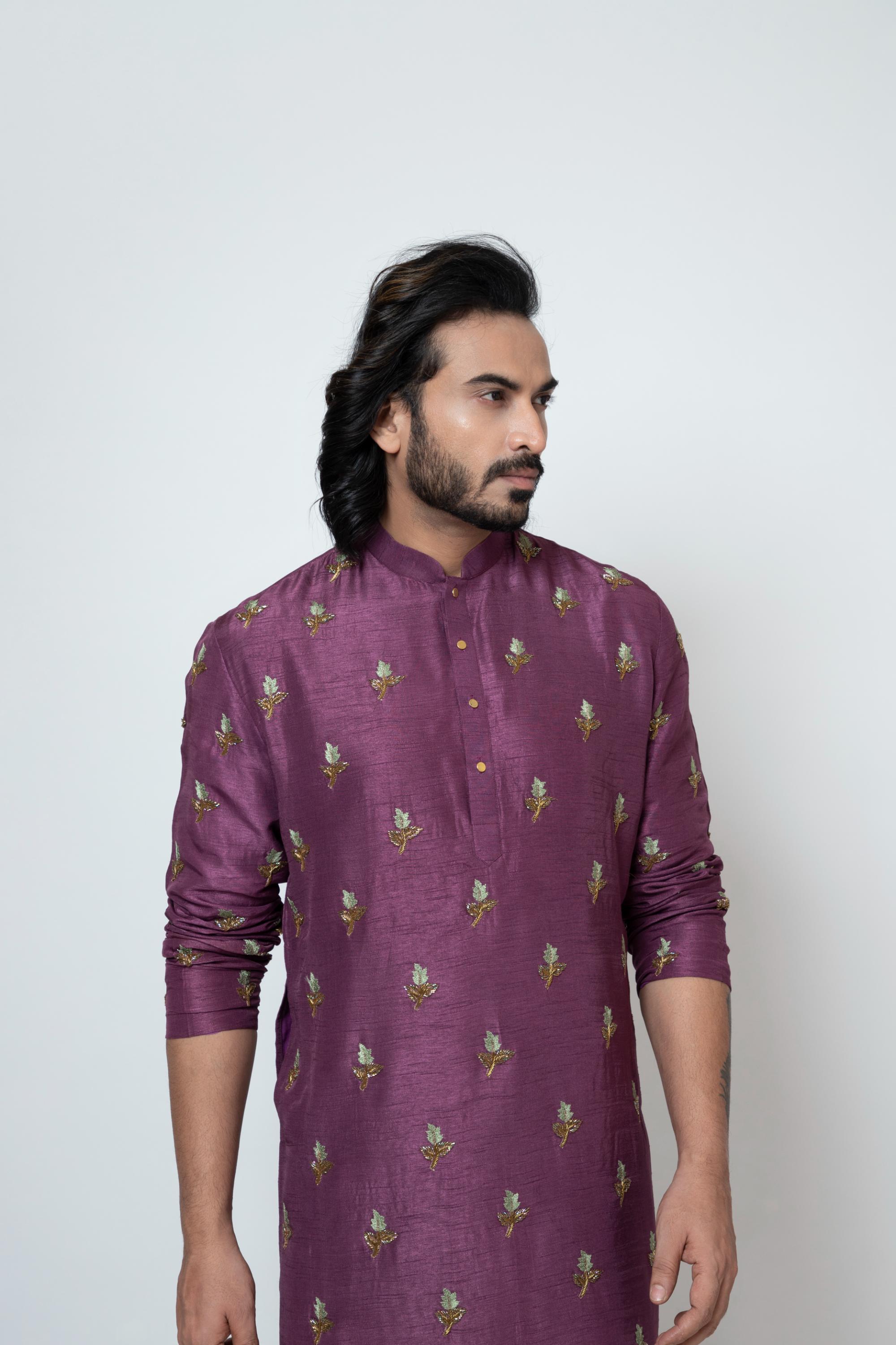 PLUM PETALS KURTA SET