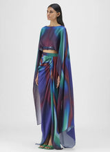 Metallic Watercolor Cape And Skirt