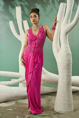 Fuschia Pink Jacket Set