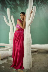 Fuschia Pink Drape Set