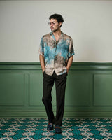 Azure Mirage Habutai Silk Shirt
